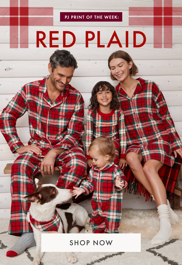 PJ PRINT OF THE WEEK: RED PLAID | SHOP NOW