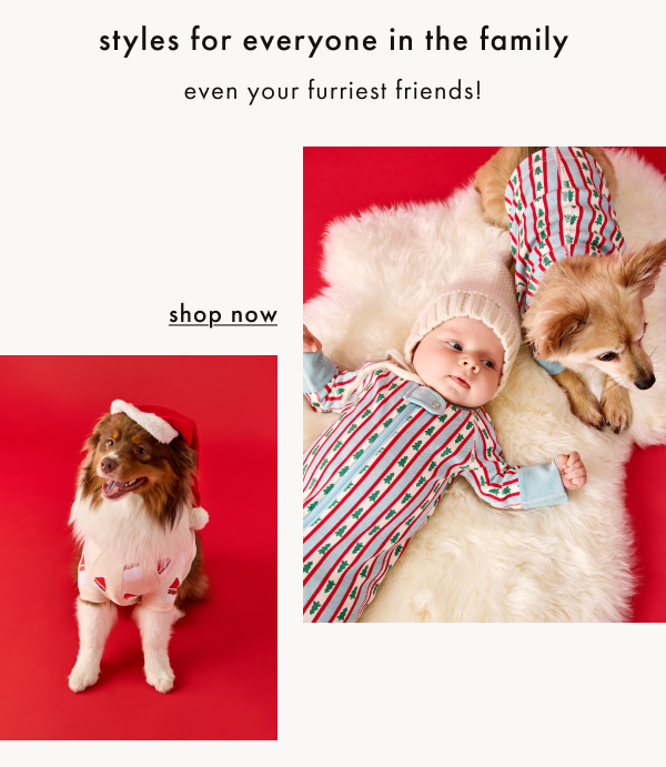 styles for everyone in the family even your furriest friends! | shop now