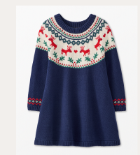 Holiday Sweater Dress | Dear Deer on Navy