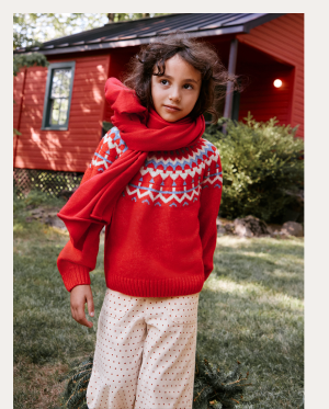 Holiday Fair Isle Sweater | Homey Fairisle on Red