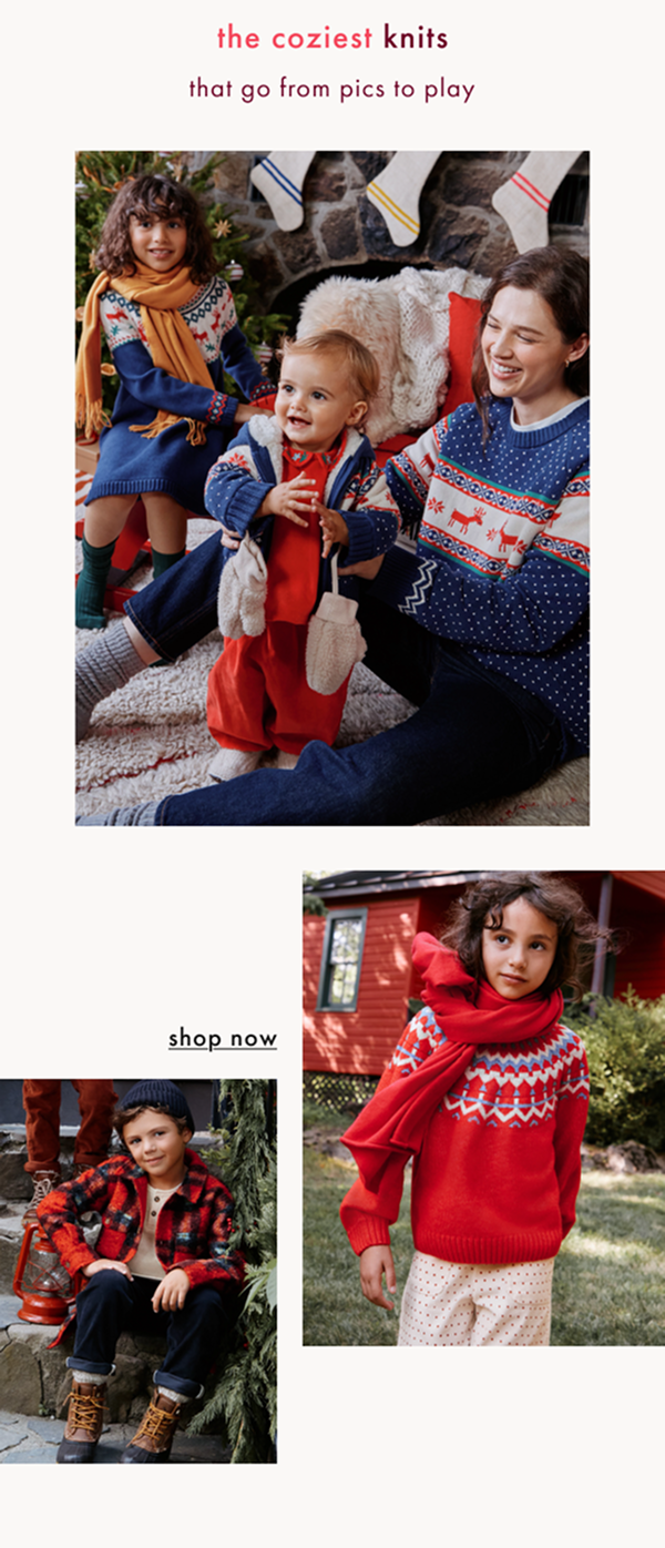 the coziest knits that go from pics to play | shop now