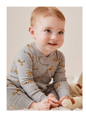 HannaJams™ Sleeper | Wild Cats on Heather Grey