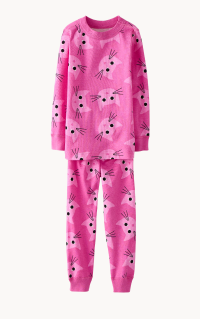 Cats on Pink Halloween Glow-in-the-Dark HannaJams™ Pajama Set