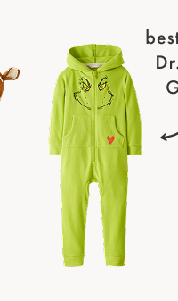 Kids Dr. Seuss Grinch Costume Fleece Jumpsuit