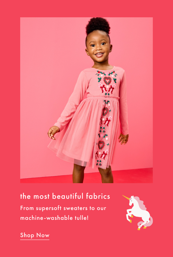 the most beautiful fabrics | From supersoft sweaters to our machine-washable tulle! Shop Now