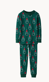 Santa on Malachite Holiday HannaJams™ Pajama Set