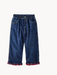 Denim Pull-On Lined Pants