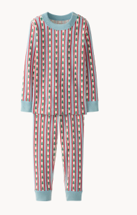 Tree Ribbons on Blue Holiday HannaJams™ Pajama Set