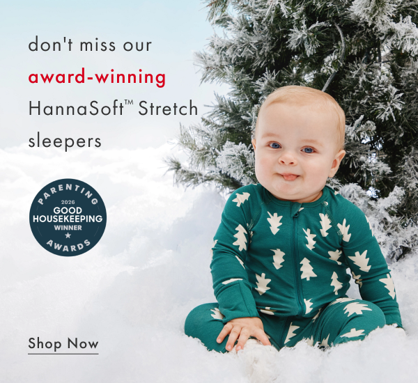 DON'T MISS OUR AWARD-WINNING HANNASOFT STRETCH SLEEPERS | SHOP NOW