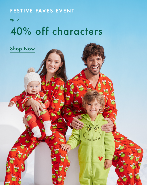 FESTIVE FAVES EVENT | up to 40% off characters | Shop Now
