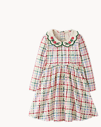 Long Sleeve Collared Skater Dress with Pockets