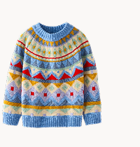 Fair Isle Mock Neck Sweater