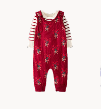 Baby Holiday Long Sleeve T-Shirt & Overalls Set