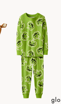 Jack-O-Lanterns on Granny Smith Halloween HannaJams™ Pajama Set