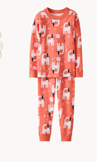 Witchy Cat on Orange Halloween HannaJams™ Pajama Set