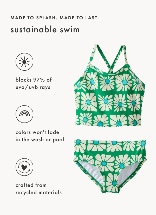Made to splash. Made to last sustainable swim Made to splash. Made to last sustainable swim