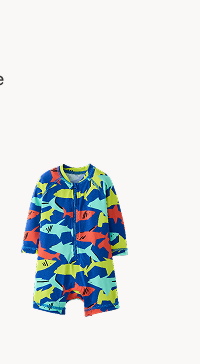 Baby Rashguard Swimsuit | Neon Sharks