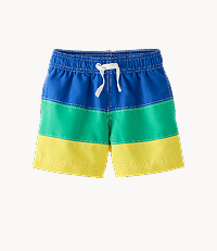Colorblock Swim Trunks | Happy Blue Multi