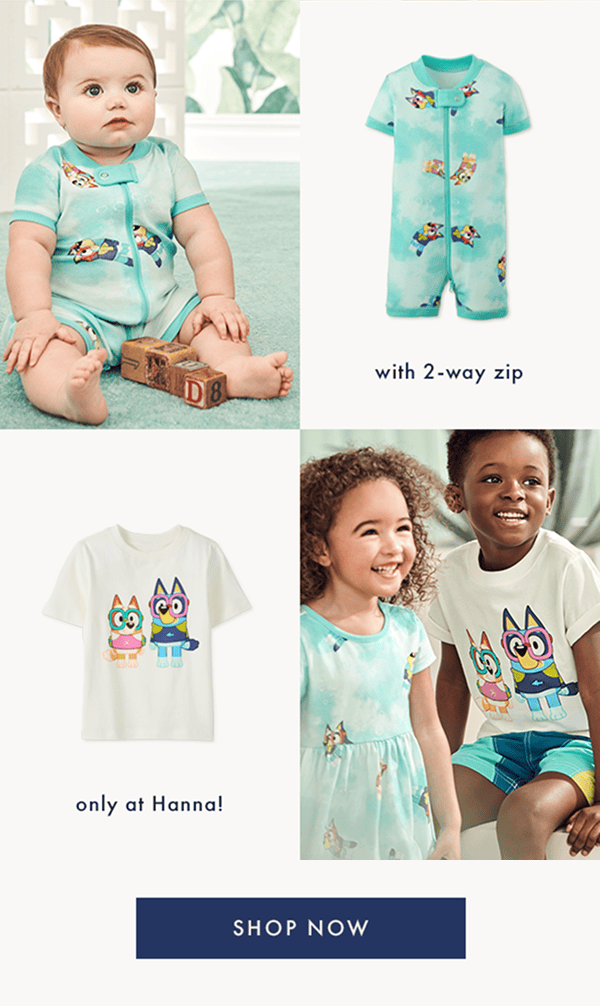 Only at Hanna — legendary organic cotton | blocks 97% of UV rays