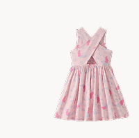 Crossback Skater Dress with Pockets | Mermaids on Pale Peony