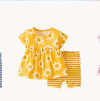 Baby Tunic Top & Shorts Set | Ecru Suns on Sunshine