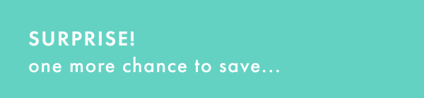 Suprise! one more chance to save...