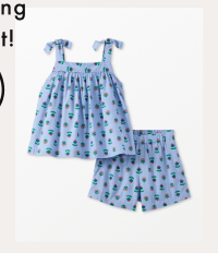 Poplin Top & Shorts Set