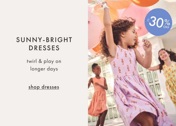 SUNNY-BRIGHT DRESSES — twirl & play on longer days | shop dresses