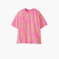 Oversized T-Shirt | Neon Pretzels on Azalea Pink
