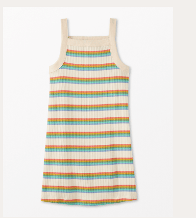 Ecru Ribbed Dress