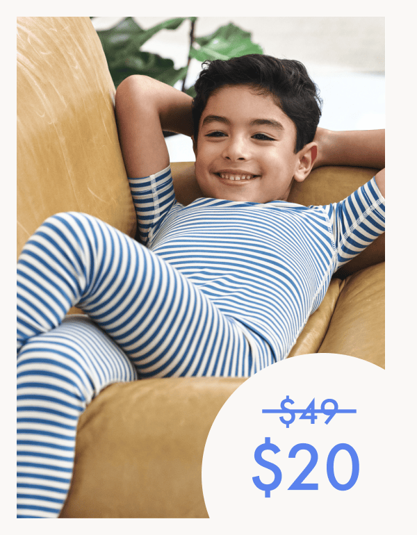 Striped PJ Set — $49 on sale for $20