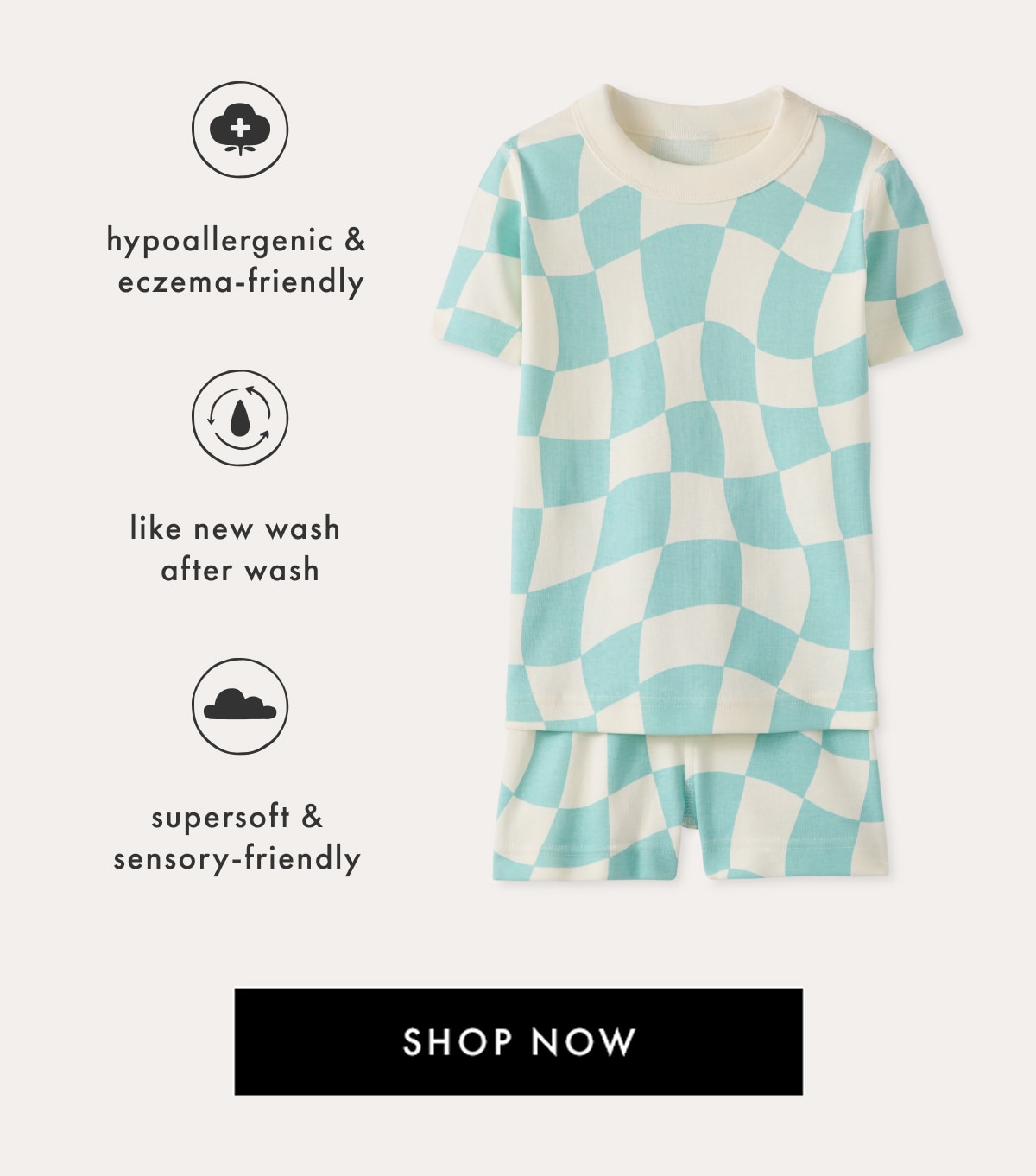 hypoallergenic & eczema-friendly — like new wash after wash | SHOP NOW