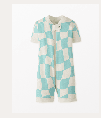 Sky Blue Wavy Check