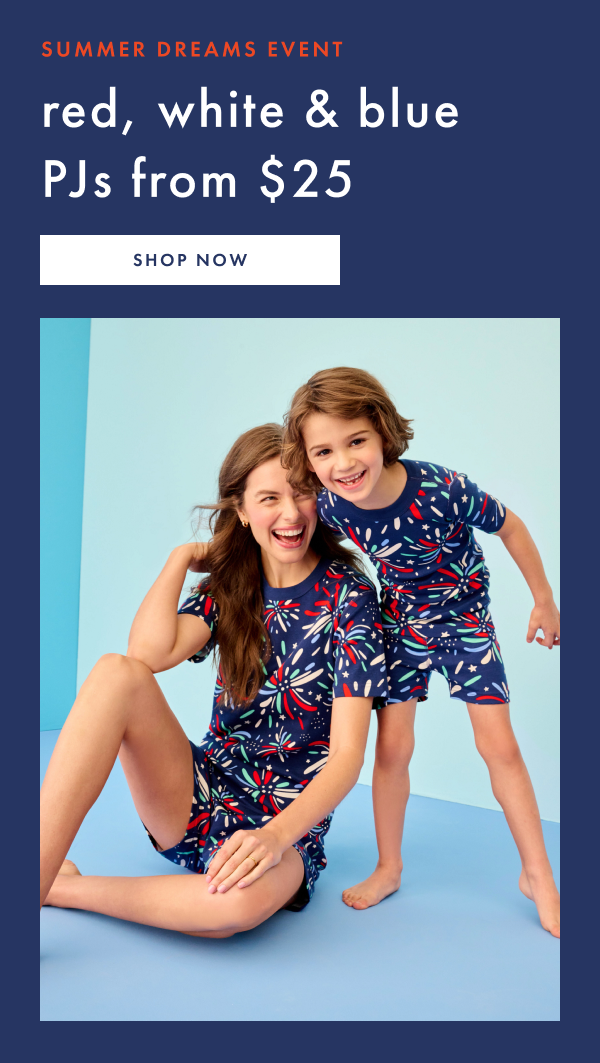 Summer dreams event! Red, White & blue PJs from $25 | Shop Now