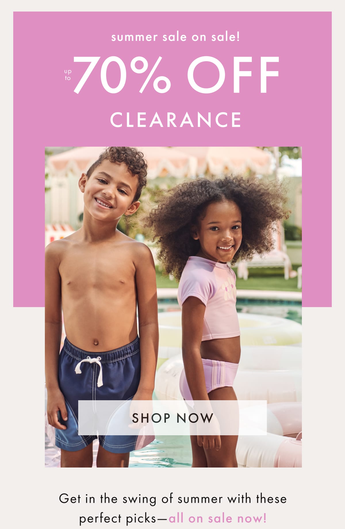 summer sale on sale! up to * 70% OFF * CLEARANCE | SHOP NOW