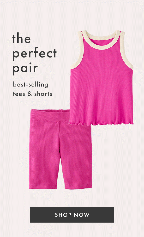 the perfect pair — best-selling tees & shorts | SHOP NOW