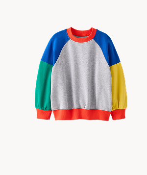 French Terry Colorblock Bubble Sweatshirt