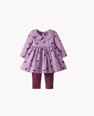 Baby Long Sleeve Skater Dress & Leggings Set