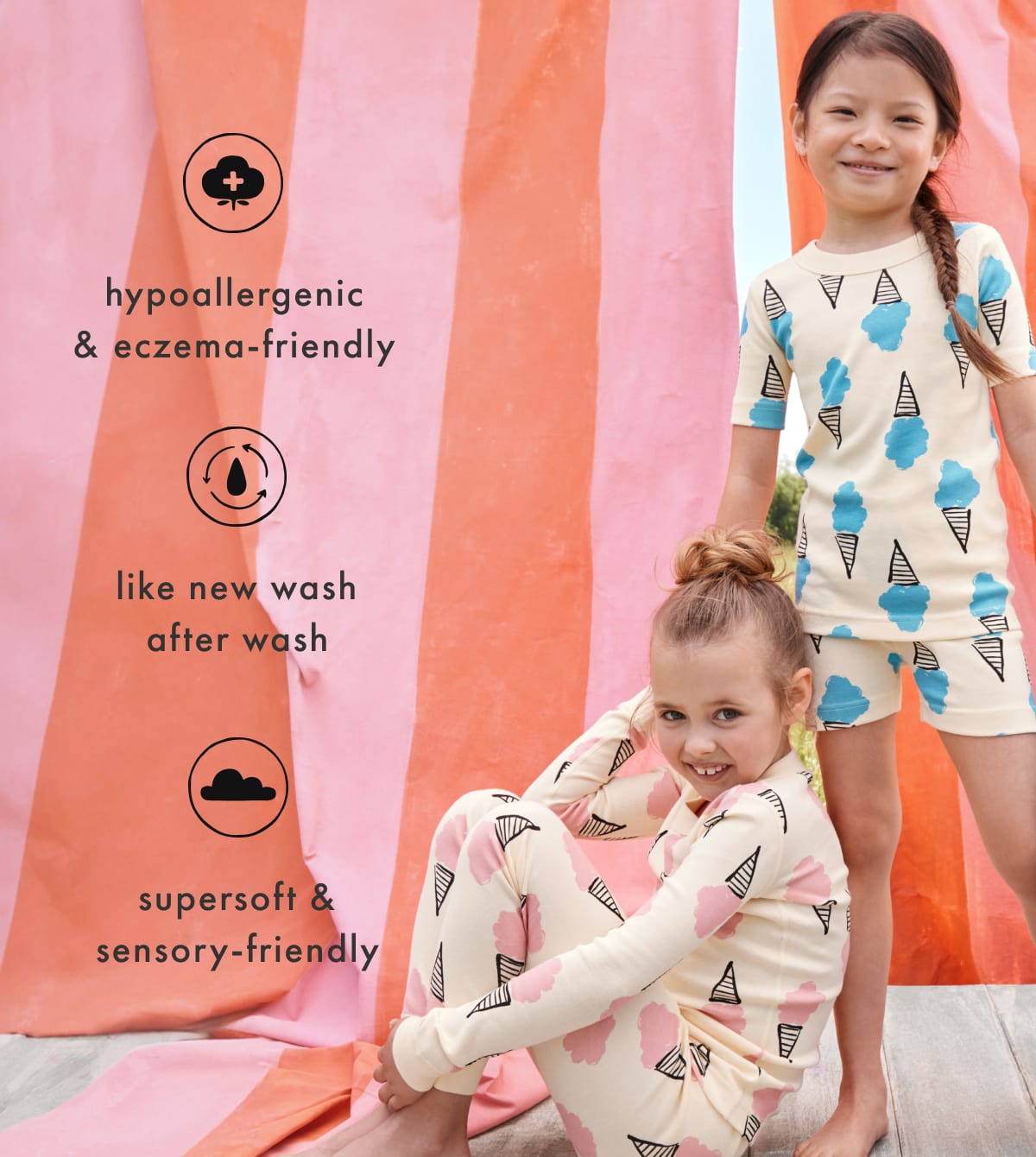 hypoallergenic — like new wash after wash — supersoft & sensory-friendly
