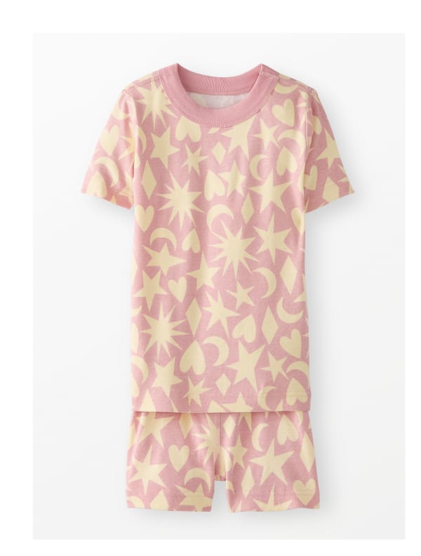 Shapes on Powdered Rose PJs