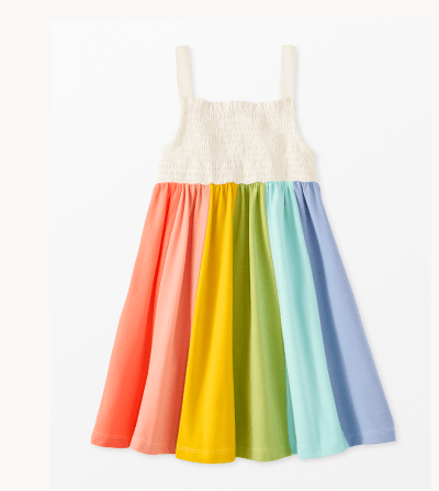 Smocked Paneled Dress