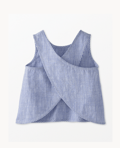Poplin Crossback Top