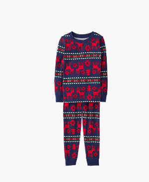 Holiday HannaSoft™ Pajama Set | Dear Deer on Navy