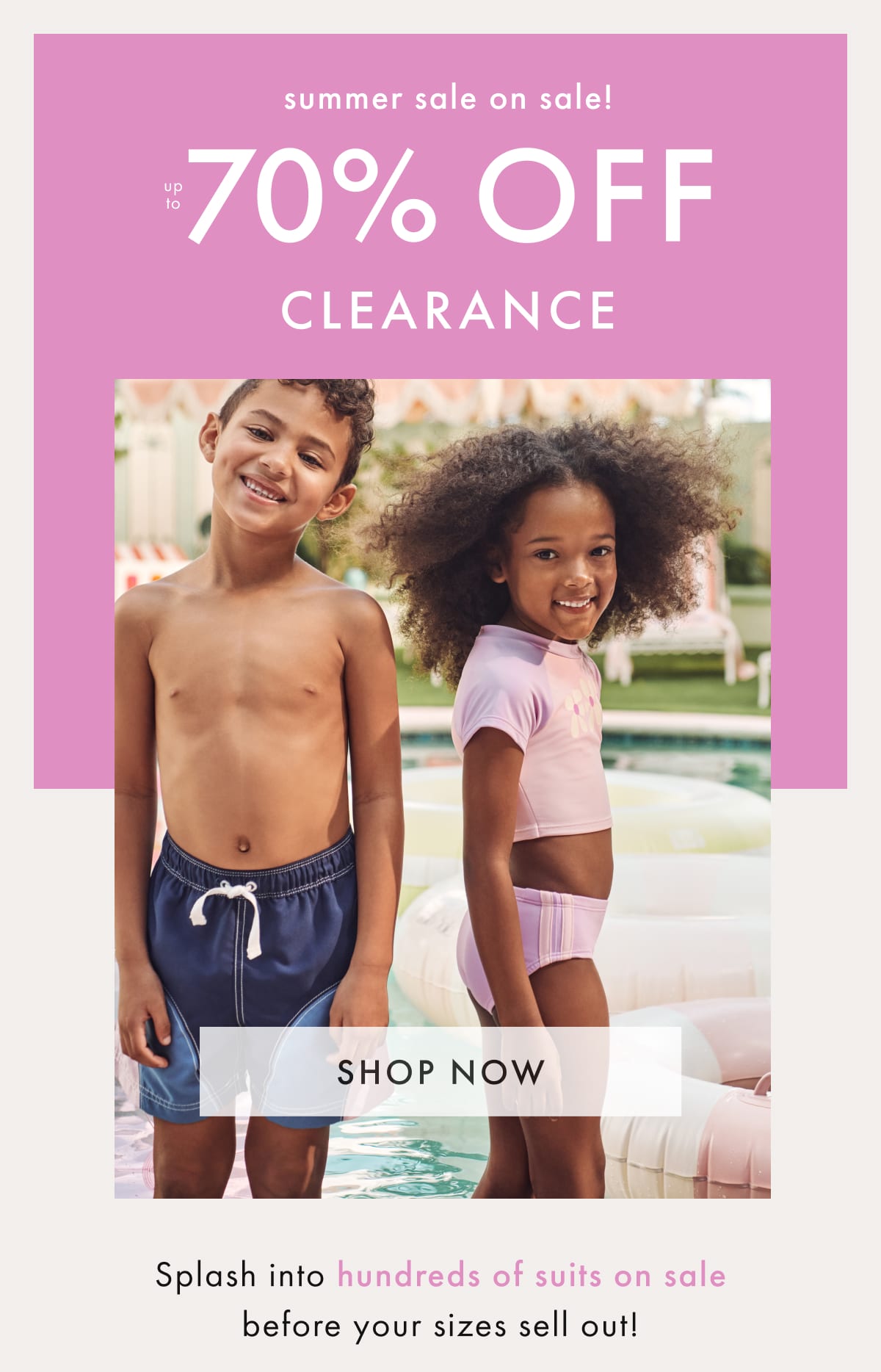 summer sale on sale! up to * 70% OFF * CLEARANCE | SHOP NOW