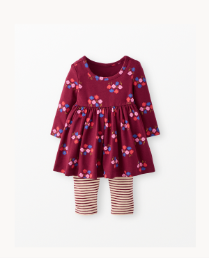 Baby Long Sleeve Skater Dress & Leggings Set