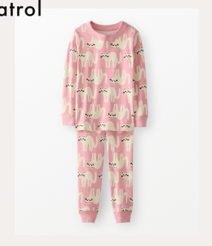 Kids Halloween Long John Pajama Set