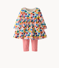 Baby Long Sleeve Pocket Dress & Leggings Set