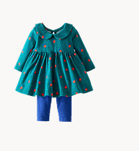 Baby Long Sleeve Skater Dress & Leggings Set