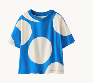 Dot T-Shirt - Ecru Dots on Bluest Sky