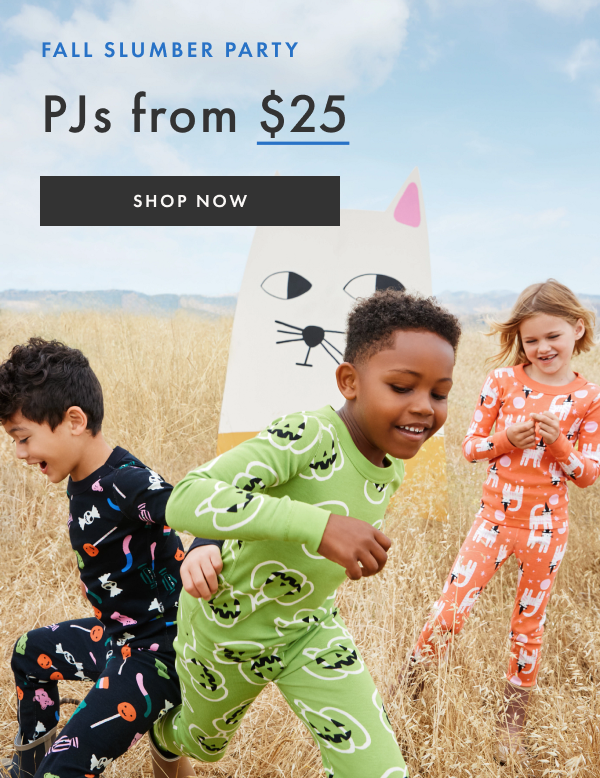 FALL SLUMBER PARTY - pajamas from $25 | shop now